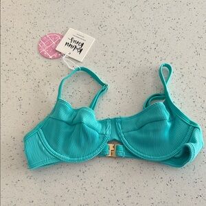 Kulani Kinis Teal Bikini Top M NET